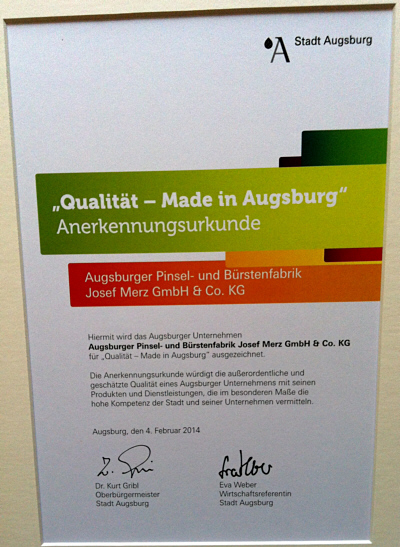 Anerkennung für Made in Augsburg